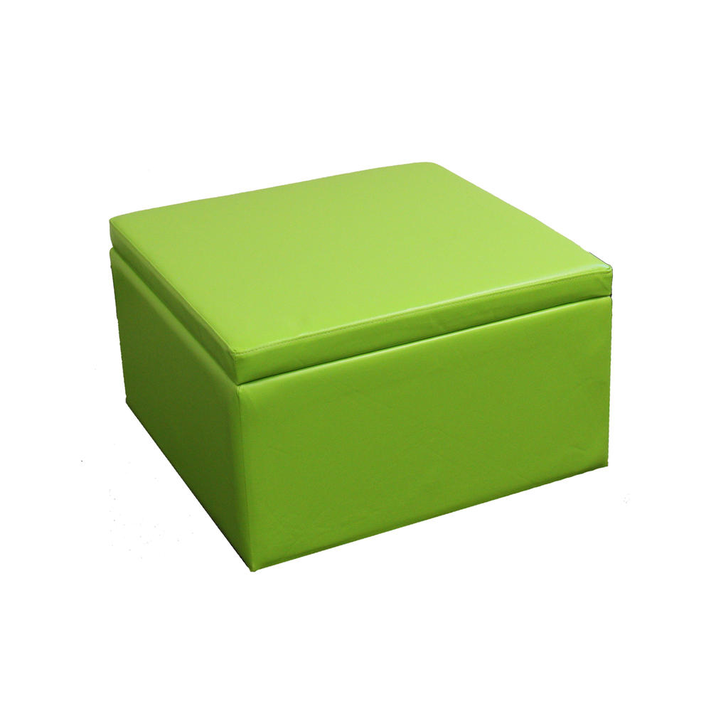 Ore International 13.75 Inch Green Storage Ottoman With Four Seating