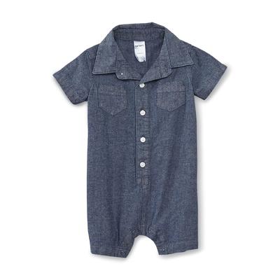 Carter's Newborn & Infant Boy's Chambray Button-Up Romper