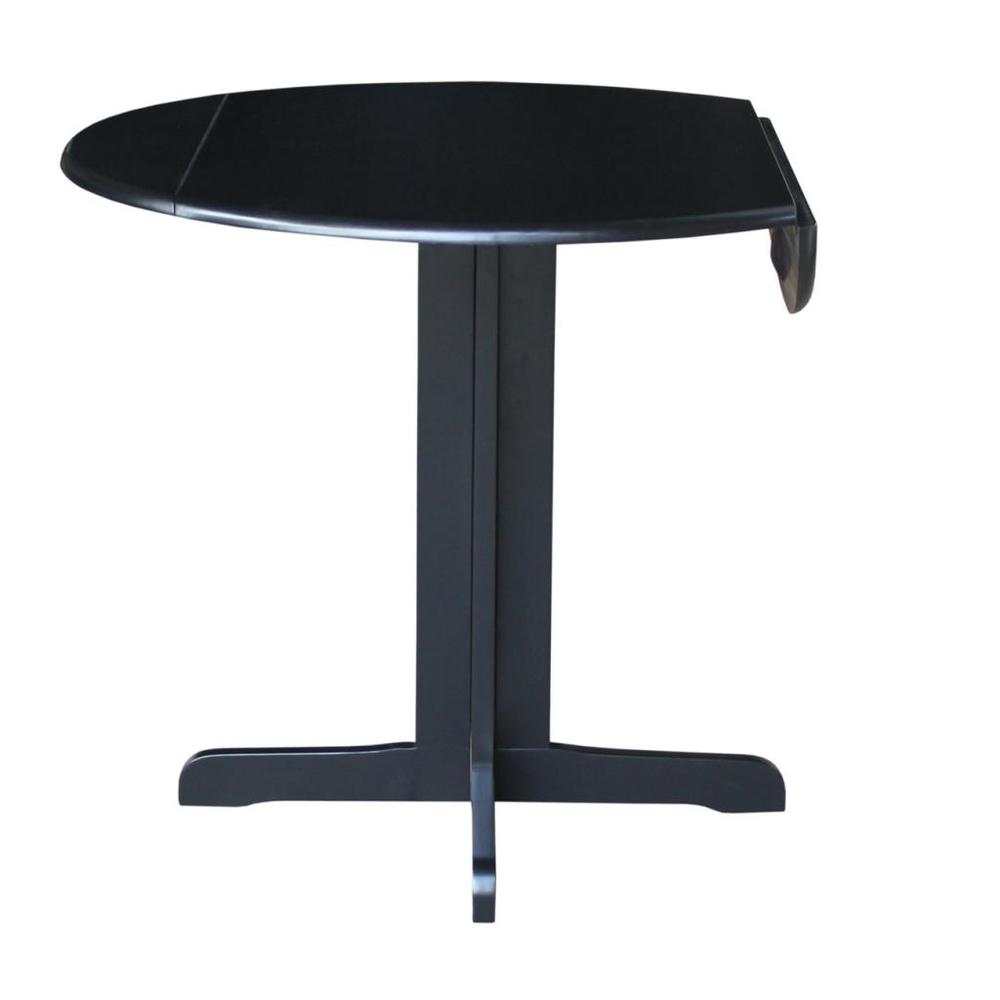 International Concepts 36" Dual Drop Leaf Dining Table in Black