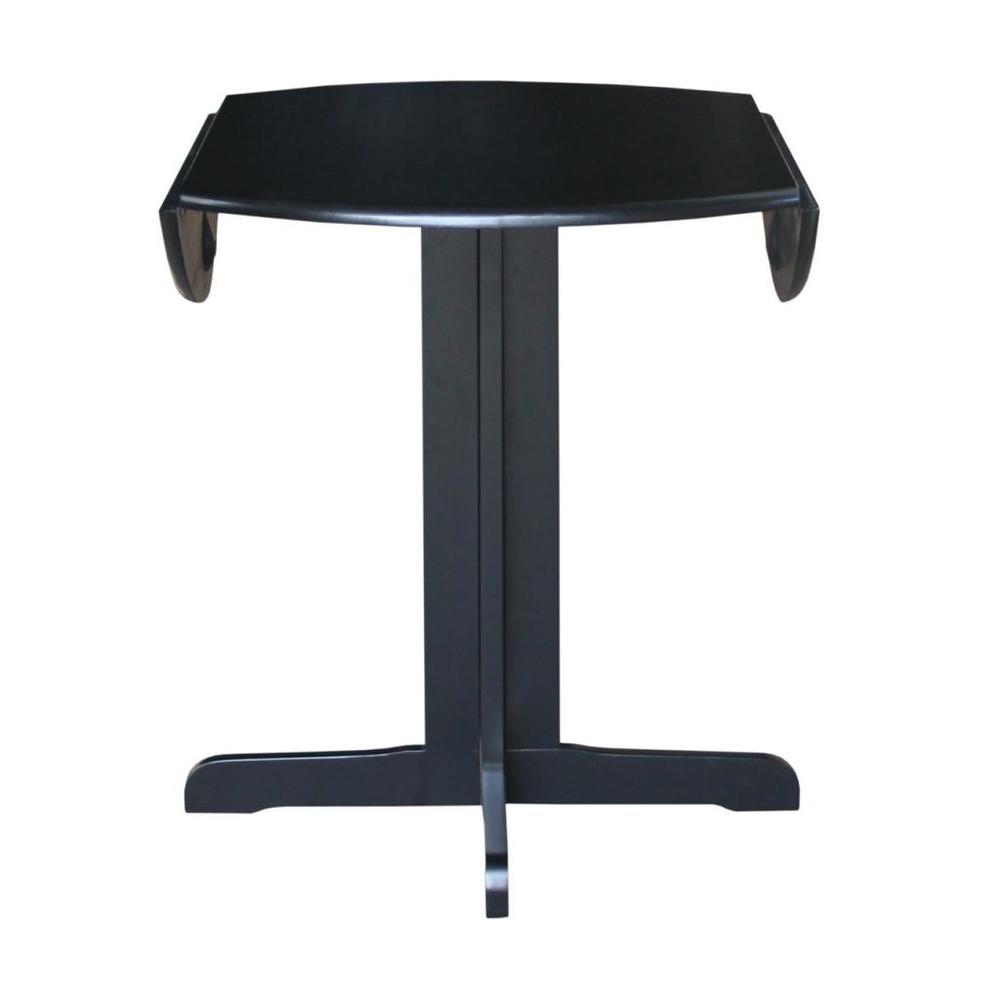International Concepts 36" Dual Drop Leaf Dining Table in Black