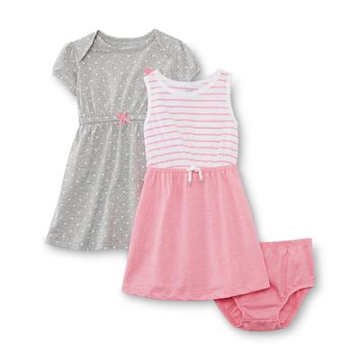 Carter's Newborn & Infant Girl's 2-Pack Dresses & Diaper Cover - Heart