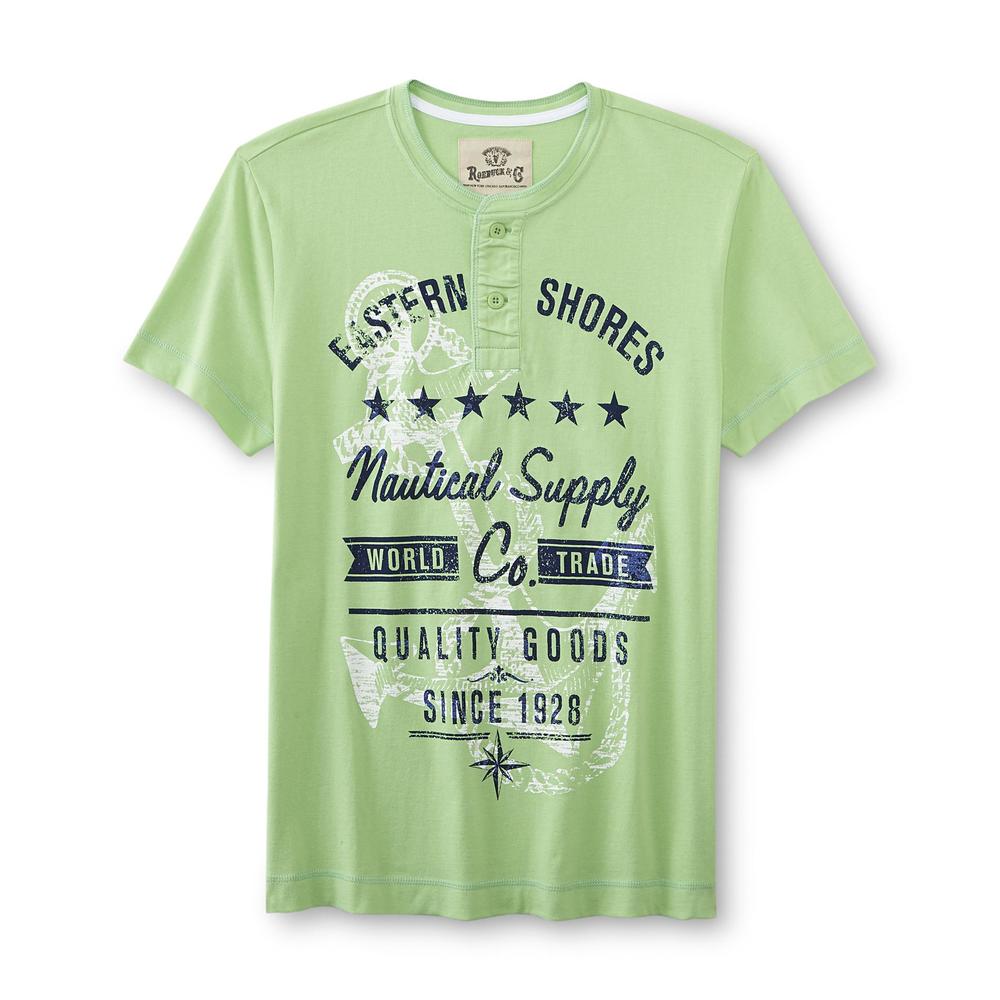 Roebuck & Co. Young Men's Graphic Henley Shirt - Nautical