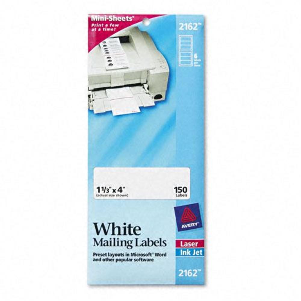 Avery AVE2162 Mini-Sheets Laser/Inkjet White Mailing Labels