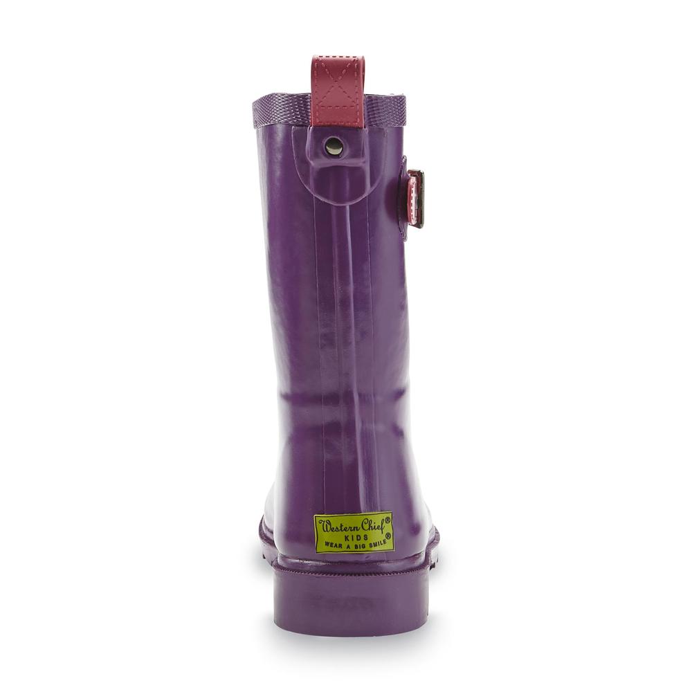 Western Chief Toddler Girl's Purple/Pink Knee-High Rain Boot