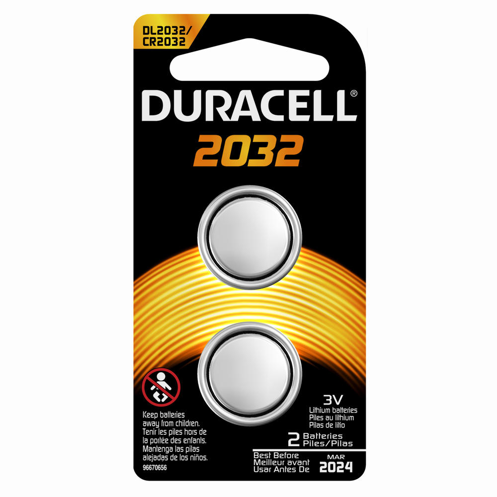 Duracell 66388  Duralock 2032 3V Lithium Batteries 2 Count