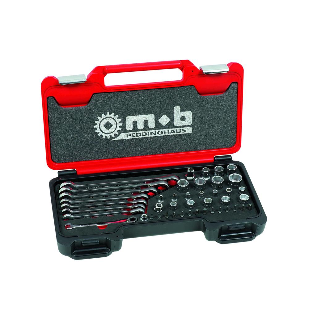 MOB Peddinghaus 44-Piece Fusion Box 1/4" and 1/2" Mechanics Tool Set