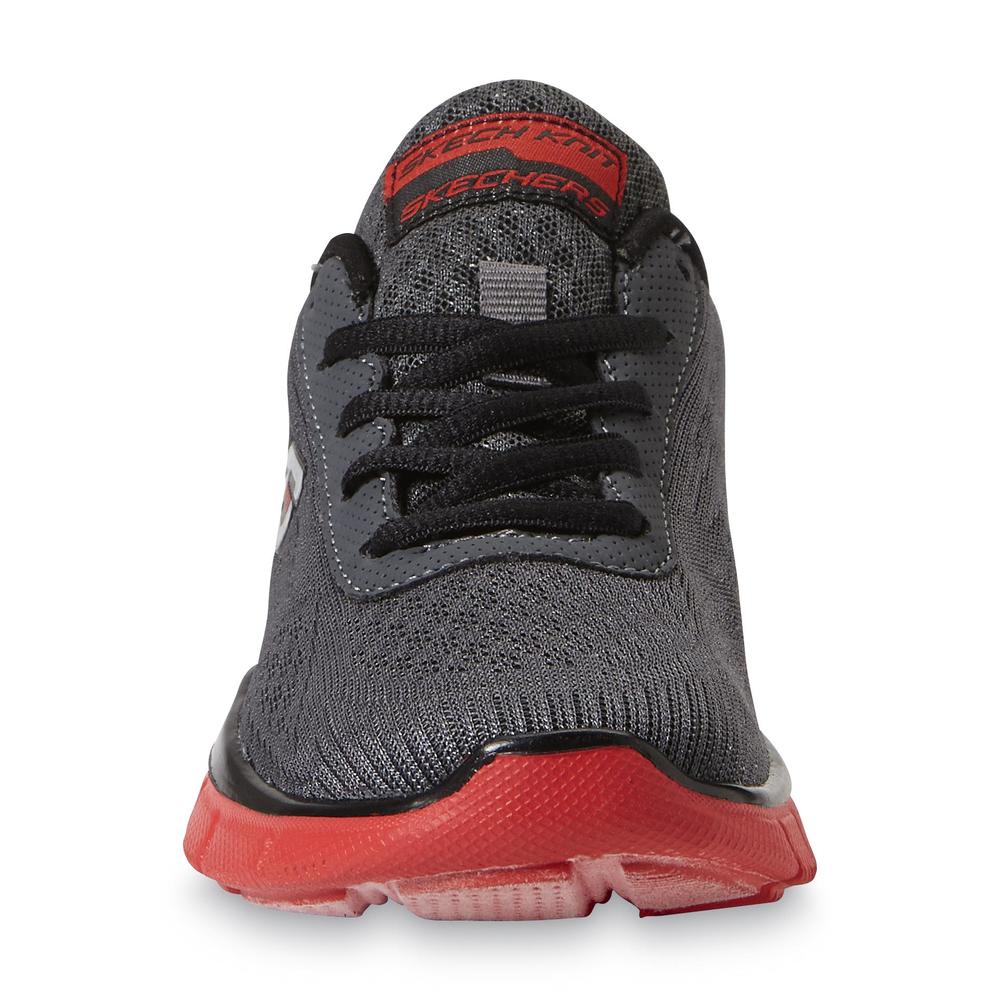 Skechers Boy's Quick Reaction Gray/Red Athletic Shoe