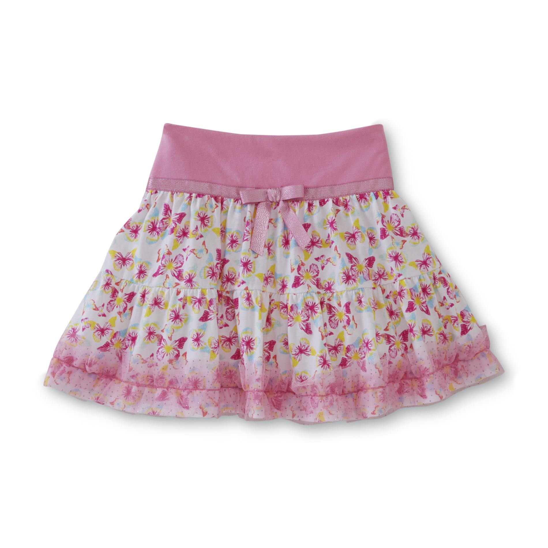 Sophia Grace & Rosie Girl's Tiered Skirt - Butterflies