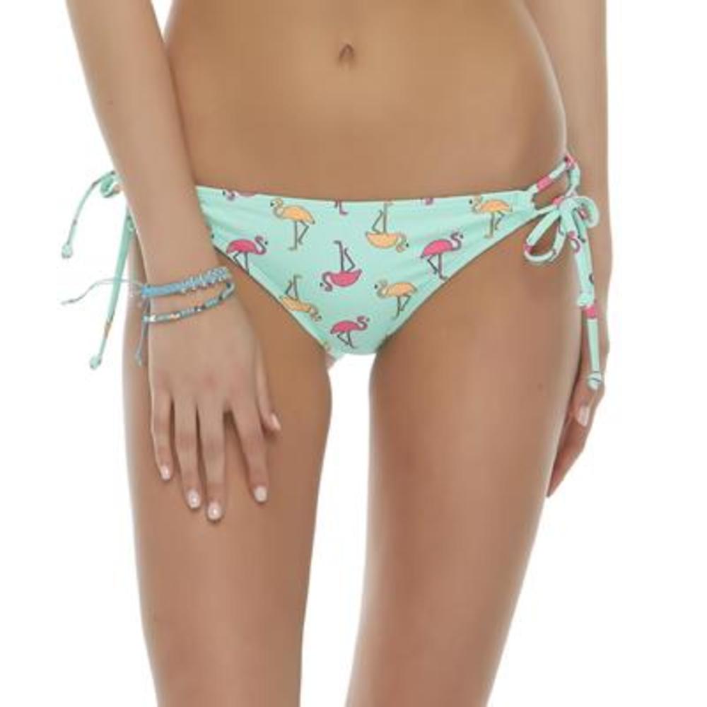 Joe Boxer Women's Side-Tie Bikini Bottoms - Flamingo