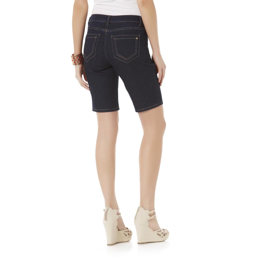 Attention Women's Slim-Fit Denim Shorts - Dark Wash