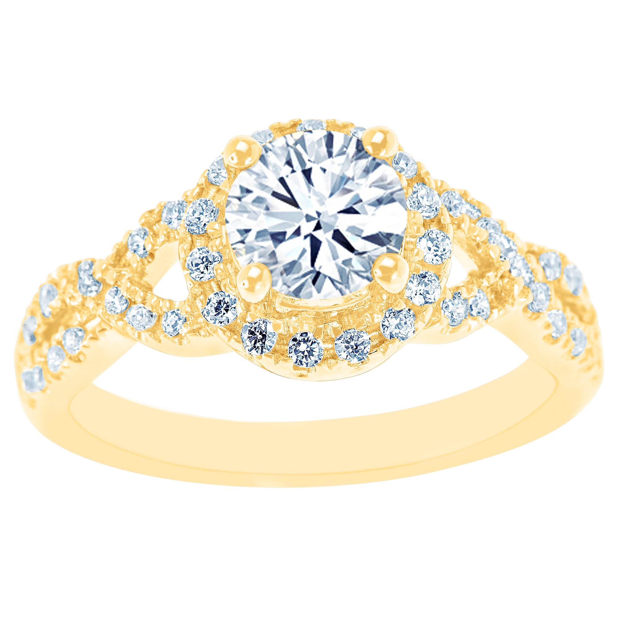 UPC 848138029001 - 14K Yellow Gold Figure Eight Split Shank and Diamond ...