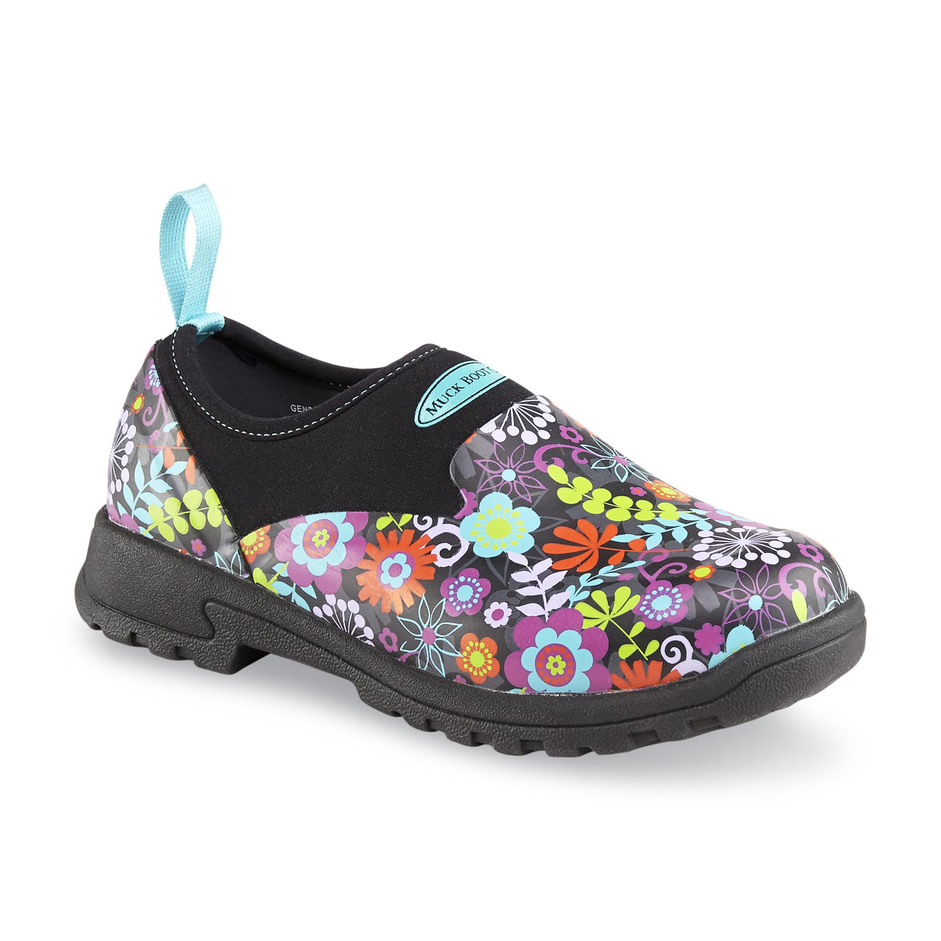 The Original Muck Boot Company Women's Breezy Low Black/Floral Rain Shoe