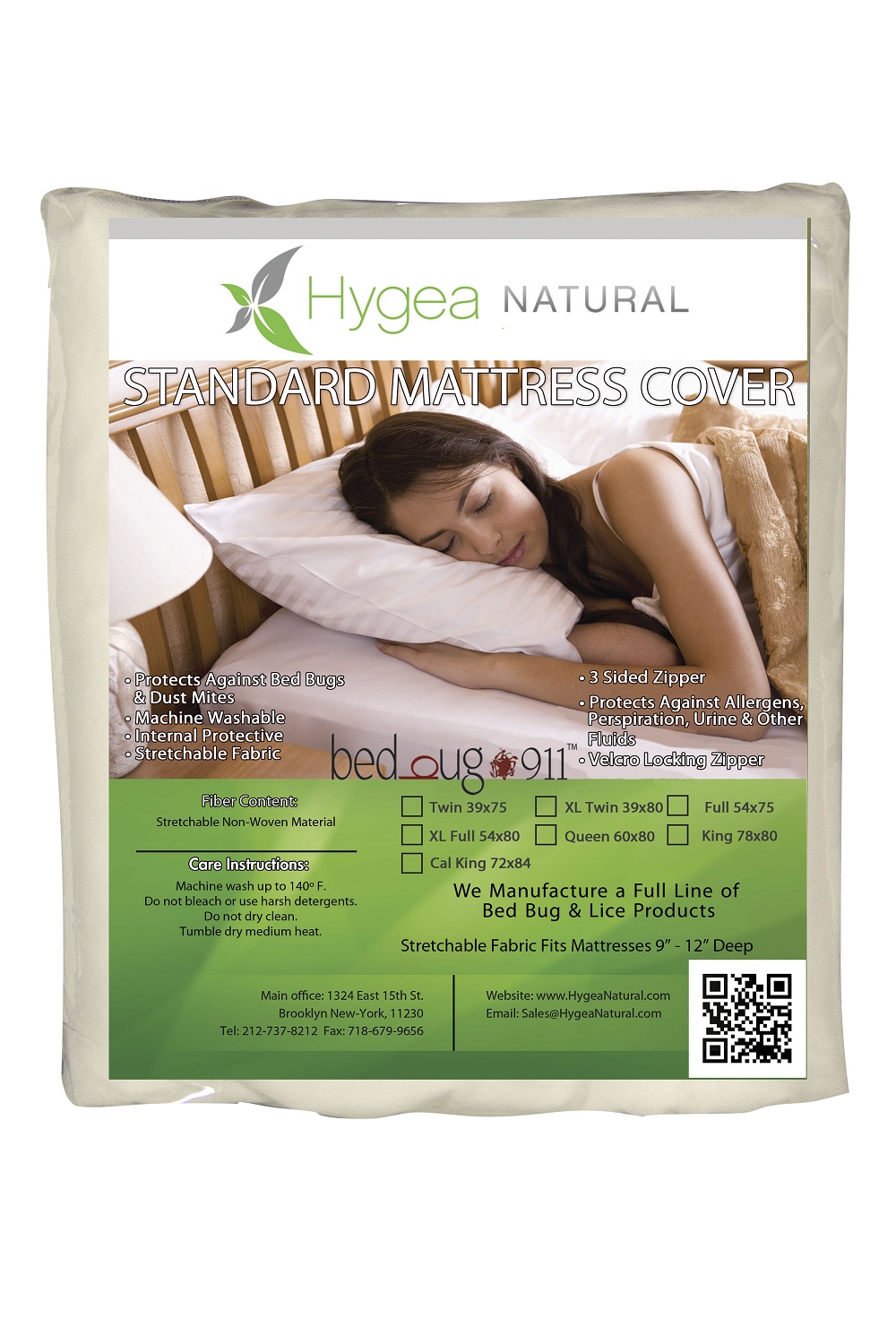 Hygea Natural Non-Woven Mattress Cover &#124; Crib Size