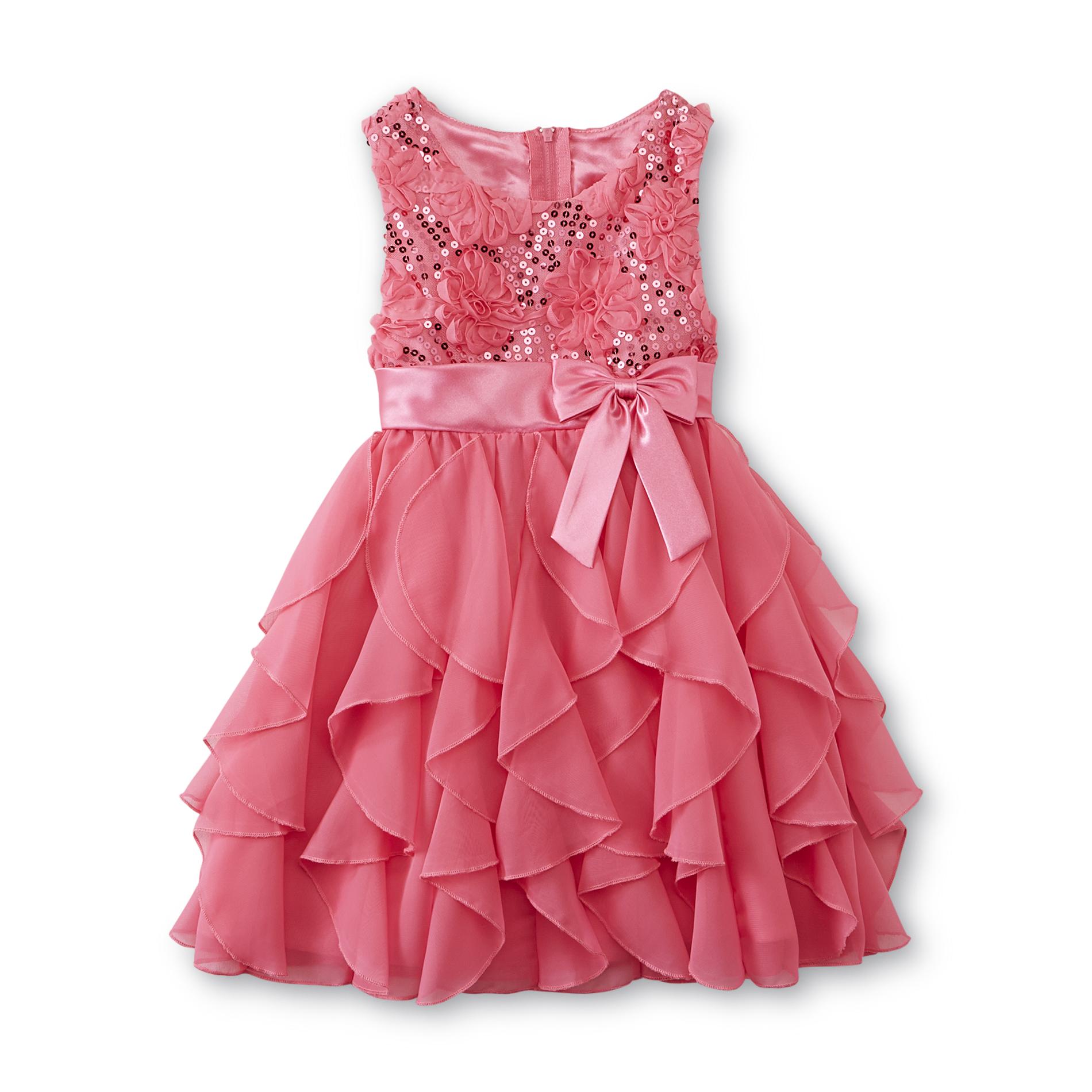 Robe Fille American Girl Sweet Savannah - Taille 14 - Imprimé Léopard/guépard Marron - Coton, Manches Courtes - Très Bon état