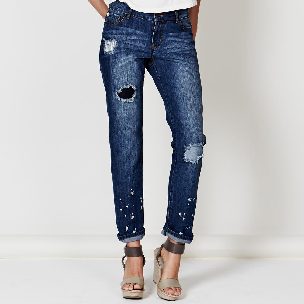 Adam Levine Women&#8217;s Ripped & Repair Jeans