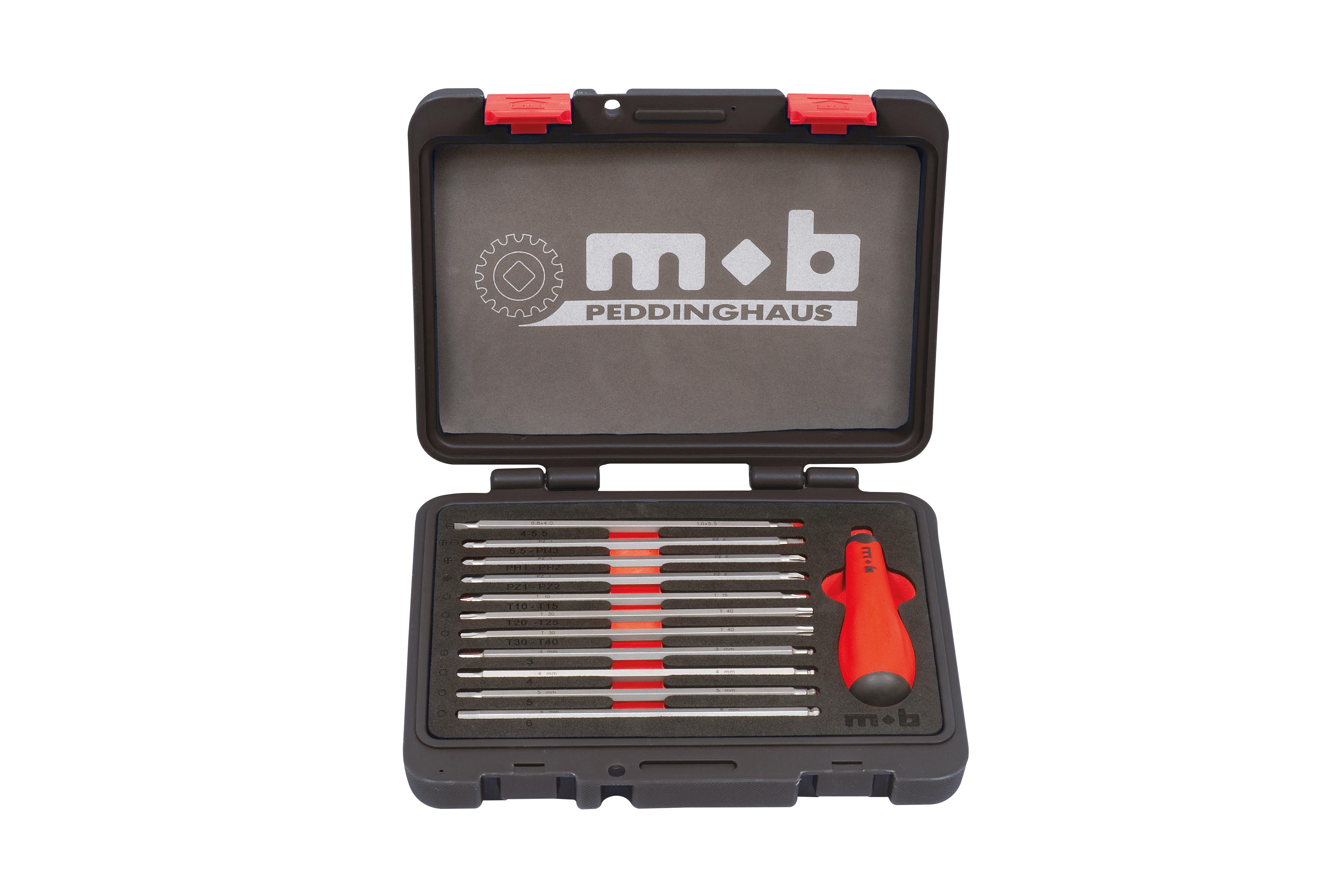 MOB Peddinghaus Screwdriver with interchangeable blades 13 pcs. In box  22 tips