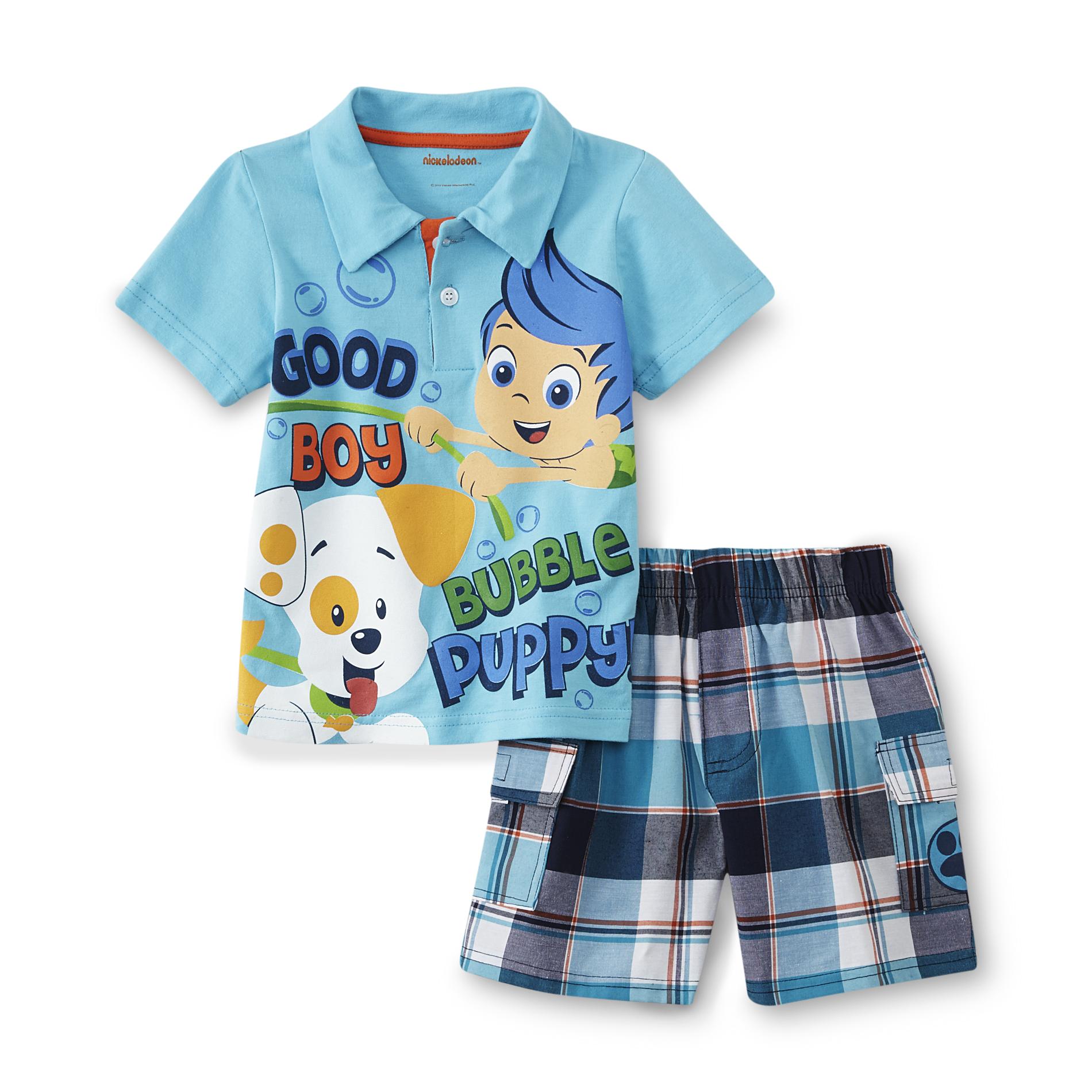 Nickelodeon Bubble Guppies Toddler Boy's Polo Shirt & Cargo Shorts