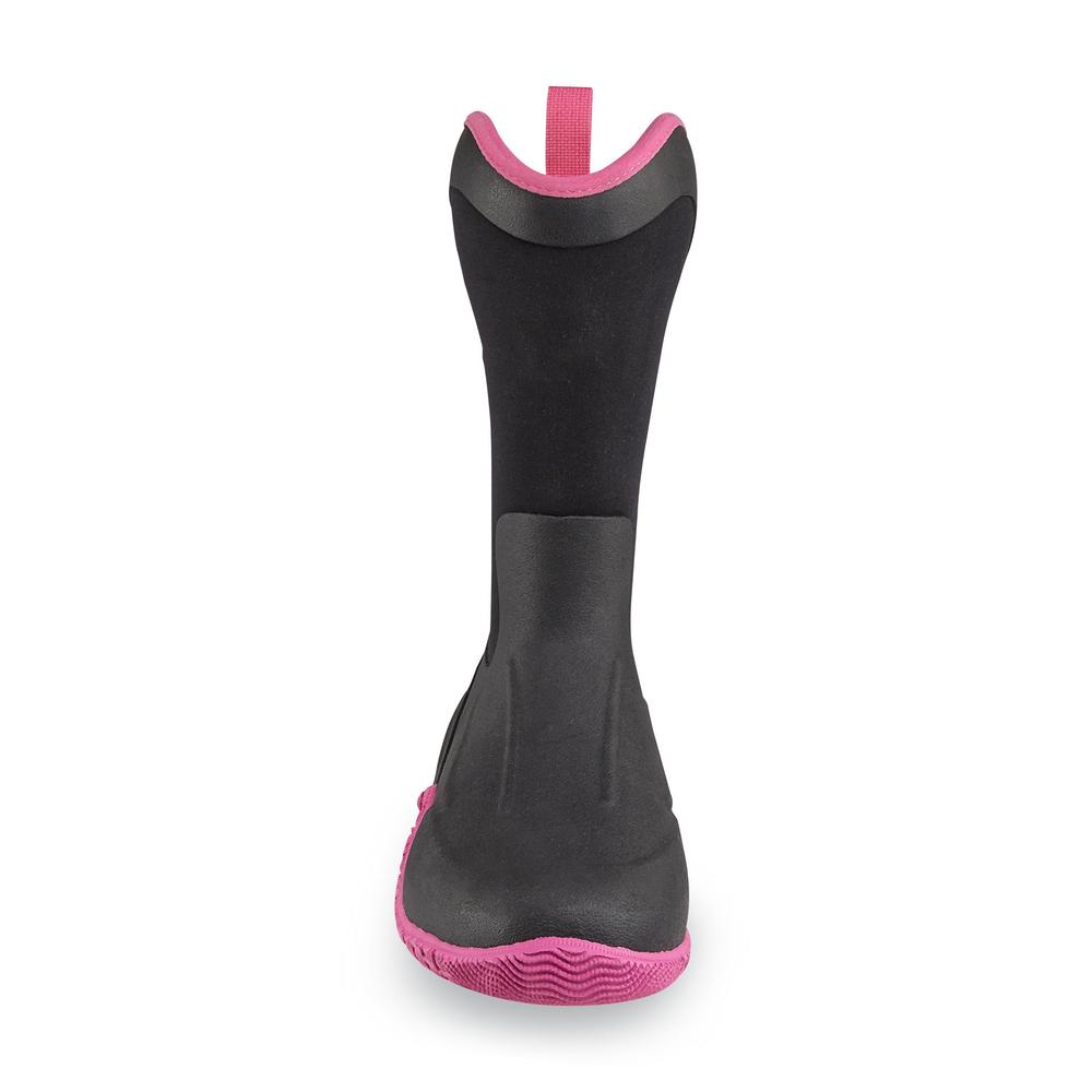 The Original Muck Boot Company Women's Tack II Black/Pink Waterproof Weather Boot