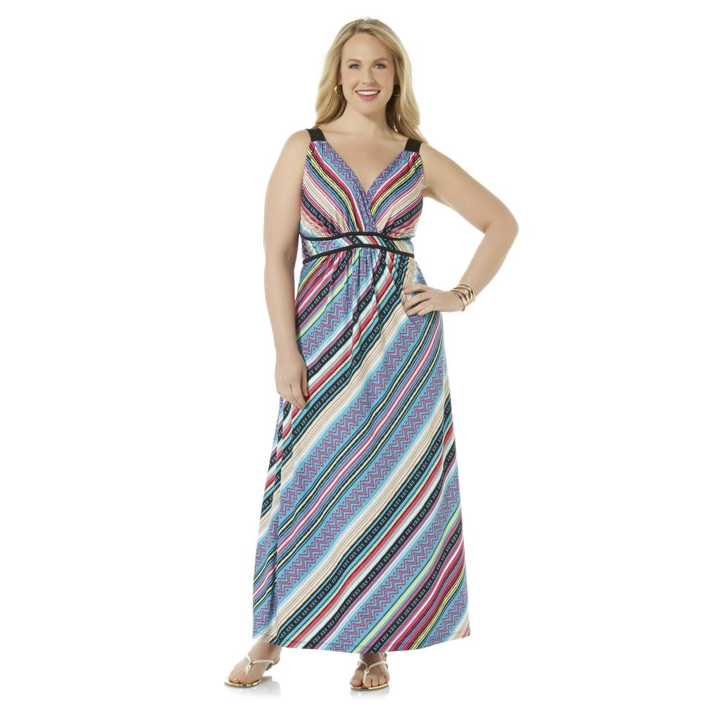 Covington Women's Plus Maxi Dress Tribal Print