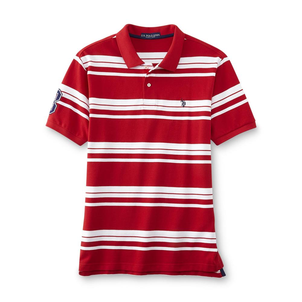U.S. Polo Assn. Men's Pique Knit Polo Shirt - Striped