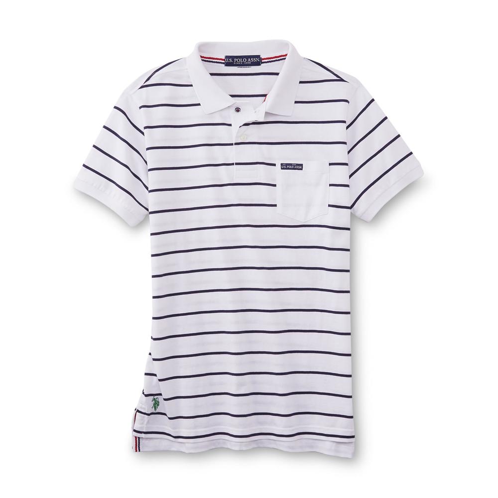 U.S. Polo Assn. Men's Pique Knit Polo Shirt - Striped