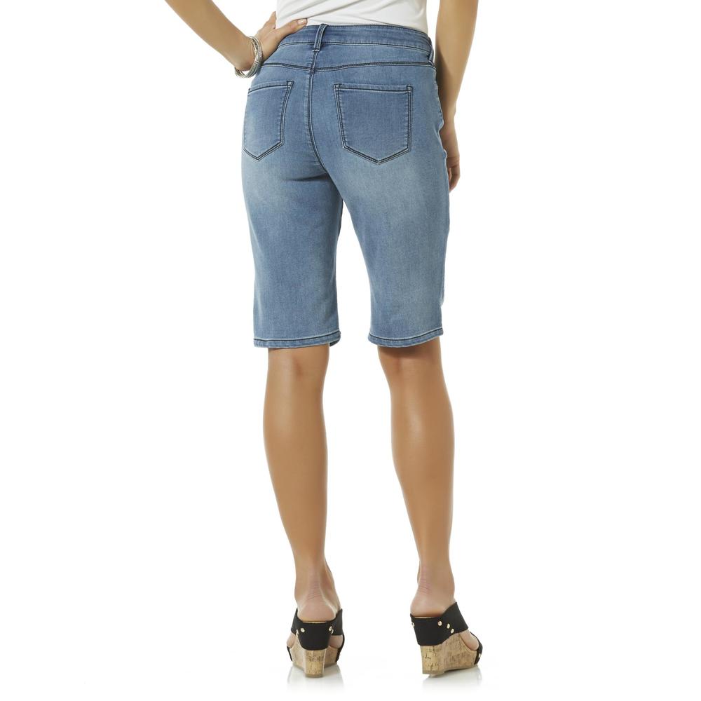 Canyon River Blues Women's Knit Denim-Look Bermuda Shorts