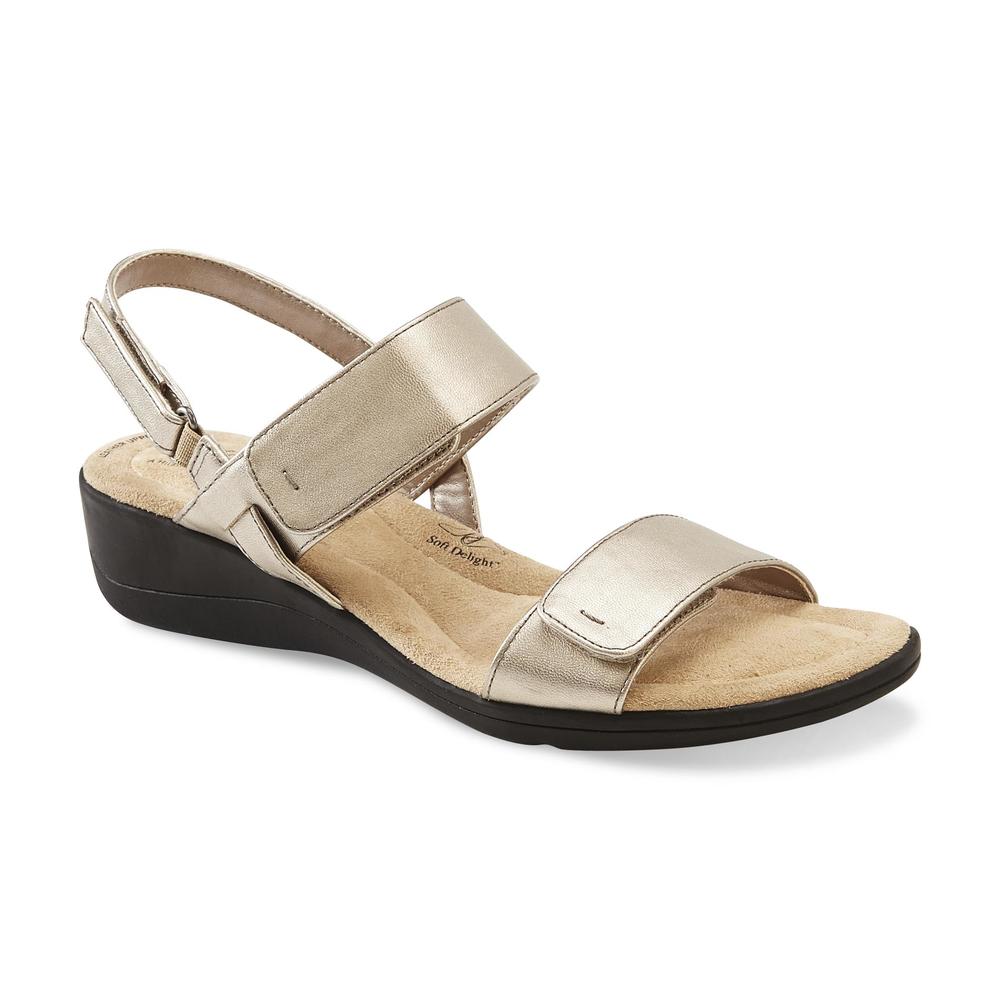 Soft Style by Hush Puppies Women's Wela Champagne Comfort Sandal - Wide Width Available