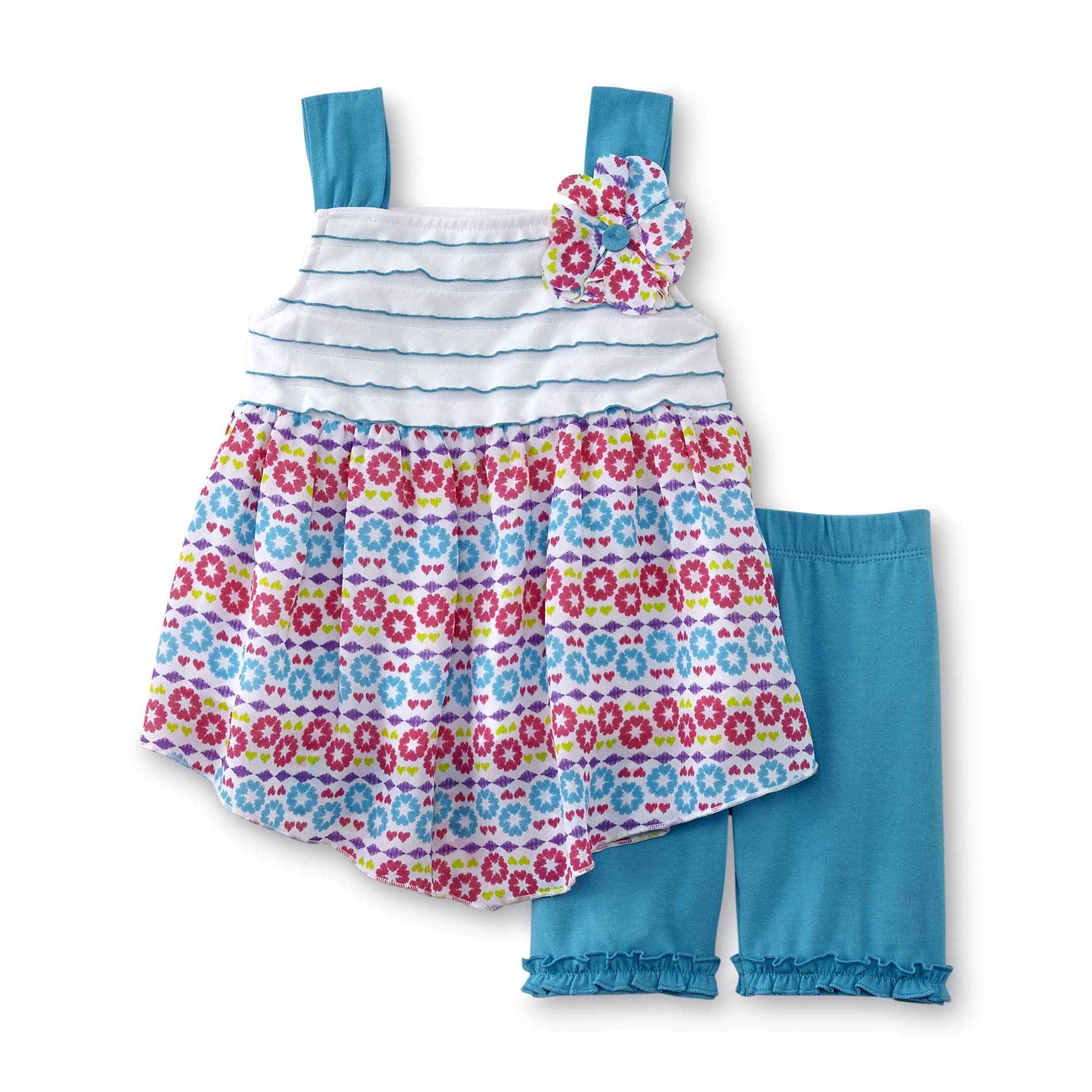 WonderKids Infant & Toddler Girl's Tunic Top & Bike Shorts - Floral