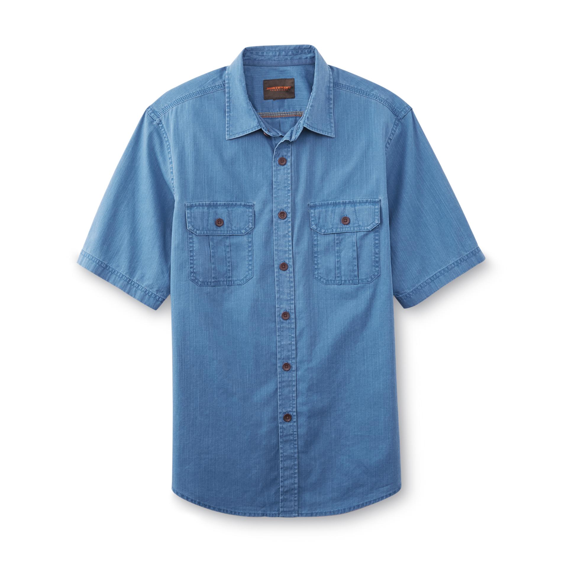 Northwest Territory Men's Crosshatch Short-Sleeve Casual Shirt