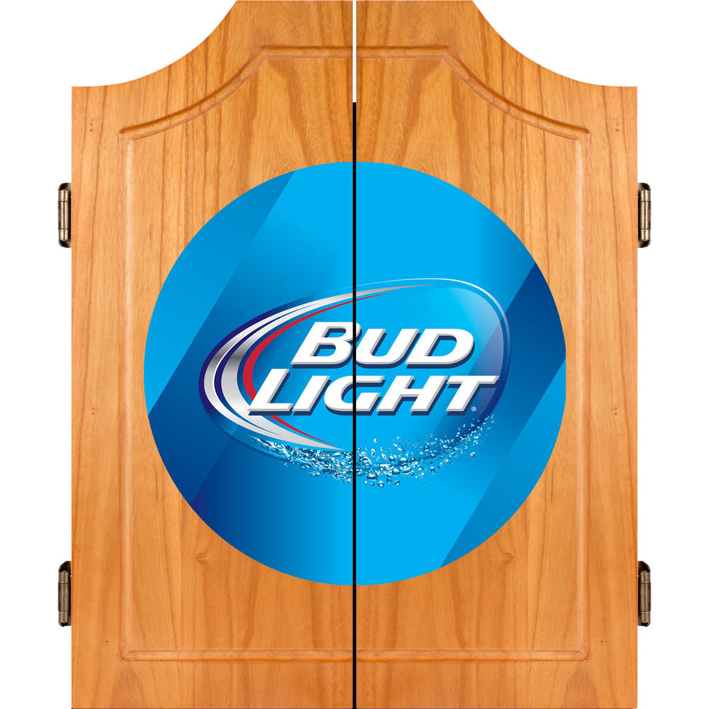 Trademark Bud Light Dart Cabinet Includes Darts and Board
