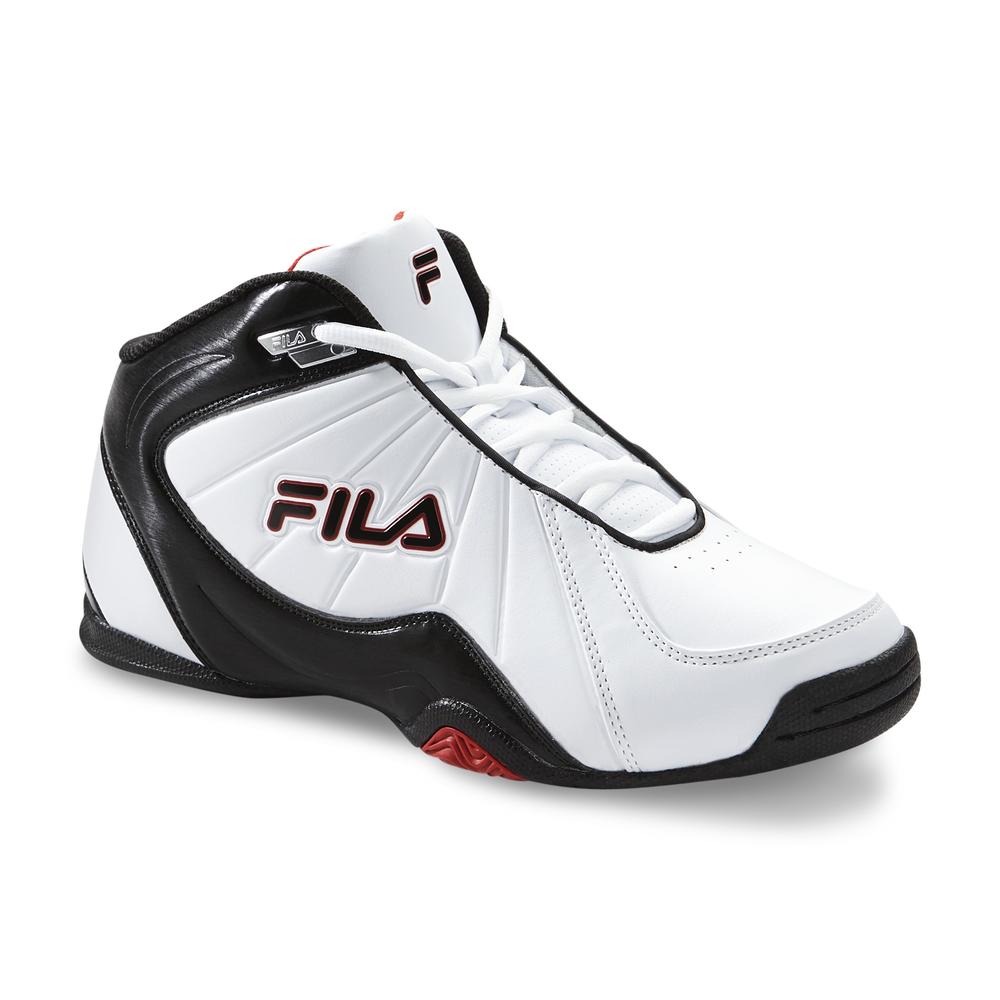 Fila Men's Leave It On The Court White/Black/Red Basketball Shoe