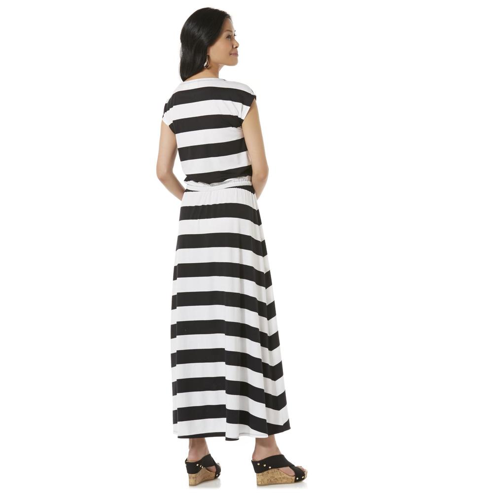 Jaclyn Smith Women's Knit Casual Dress - Striped