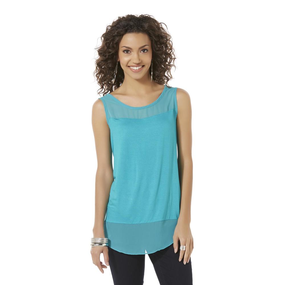 Attention Women's Mixed Fabric Tank Top