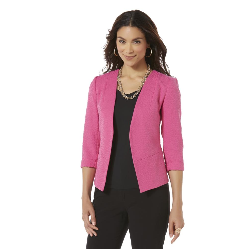 Attention Women's Open-Front Jacquard Jacket