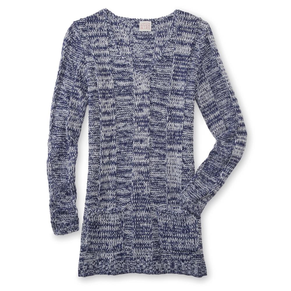 Canyon River Blues Women's V-Neck Tunic Sweater - Space Dyed