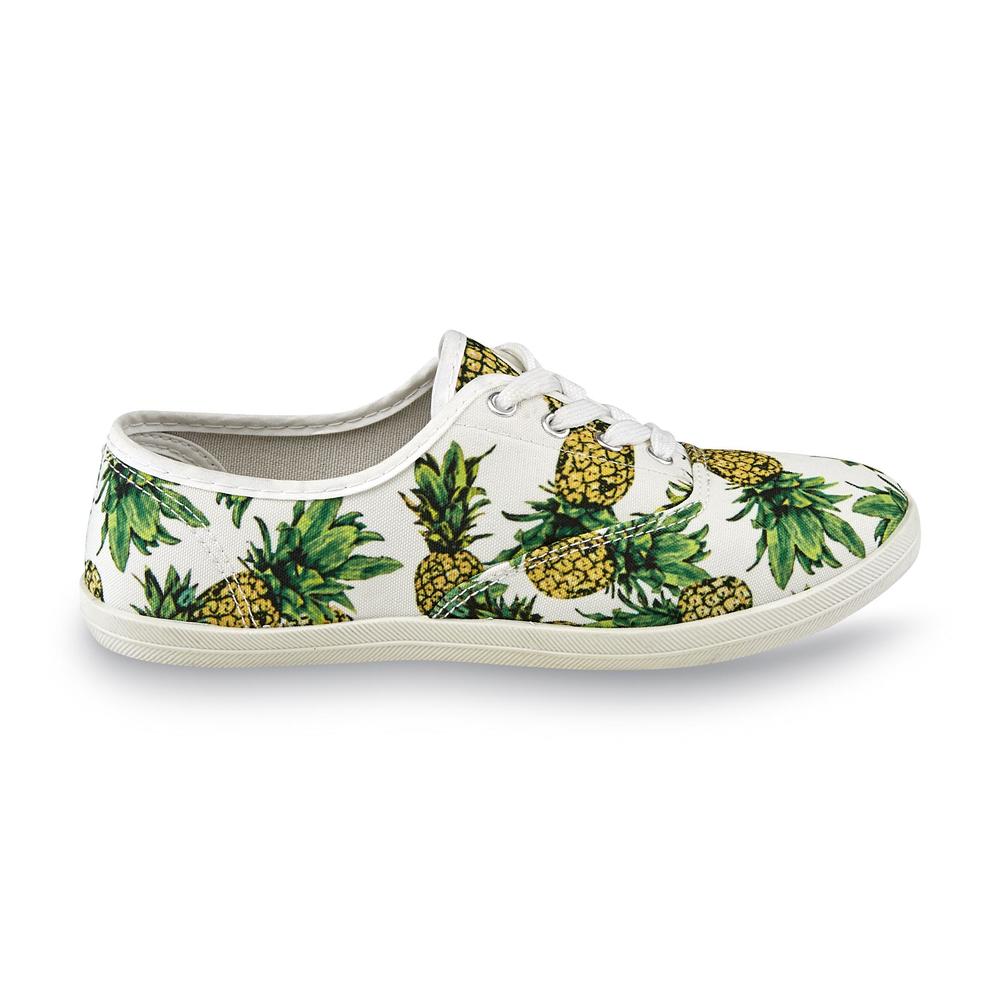 Wild Diva Women's Pineapple White/Yellow/Green Sneaker