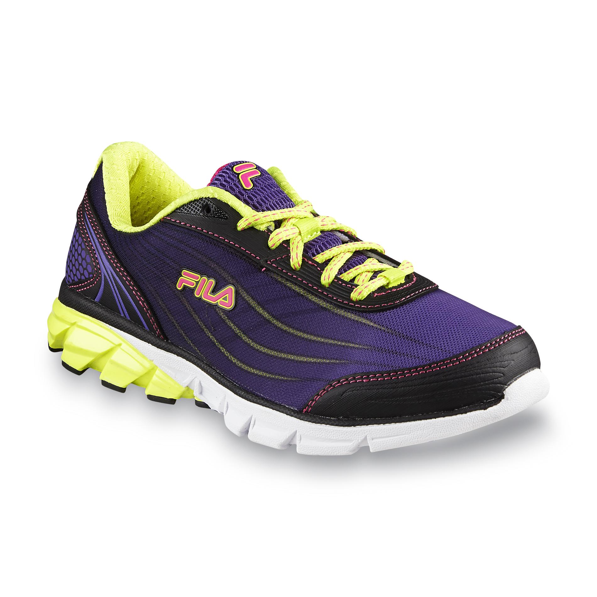 Fila Women's Head of the Pack Energized Athletic Shoe - Purple/Yellow