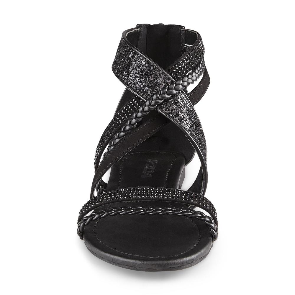 Soda Women's Kona Black Gladiator Sandal