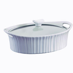 CorningWare 1105930 Casserole Dish With Glass Lid, French White III, 2.5-Qt. - Quantity 2