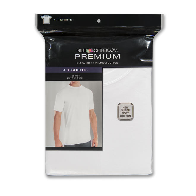 Fruit of the Loom Men’s 4 Pack Premium Cotton T-Shirts