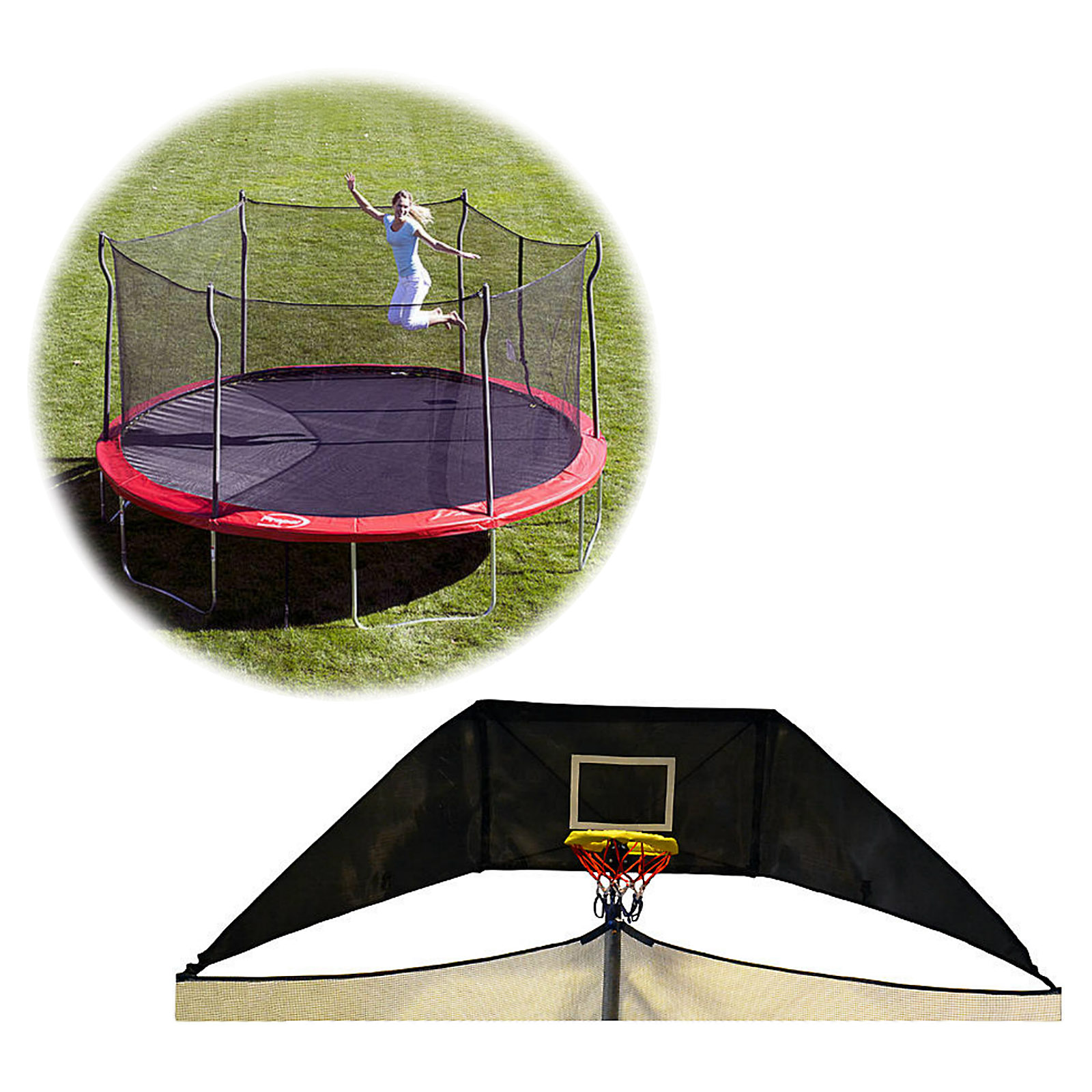 Propel Trampolines Propel Trampolines 15 With Enclosure Jump N Jam Basketball Hoop Bundle Toys Games Outdoor Toys Outdoor Toy Bundles