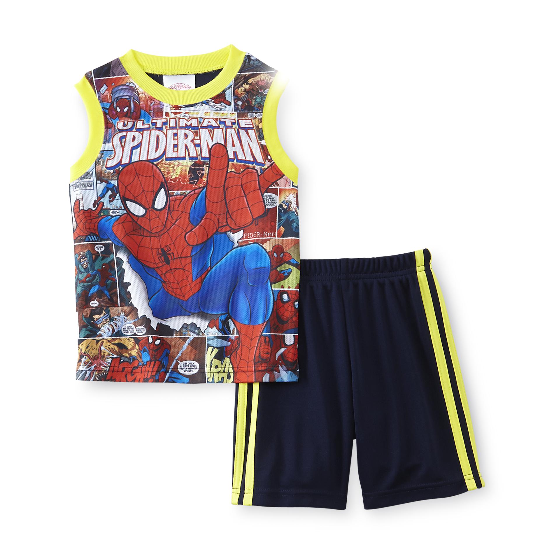 Marvel Ultimate Spider-Man Toddler Boy's Graphic Tank Top & Shorts