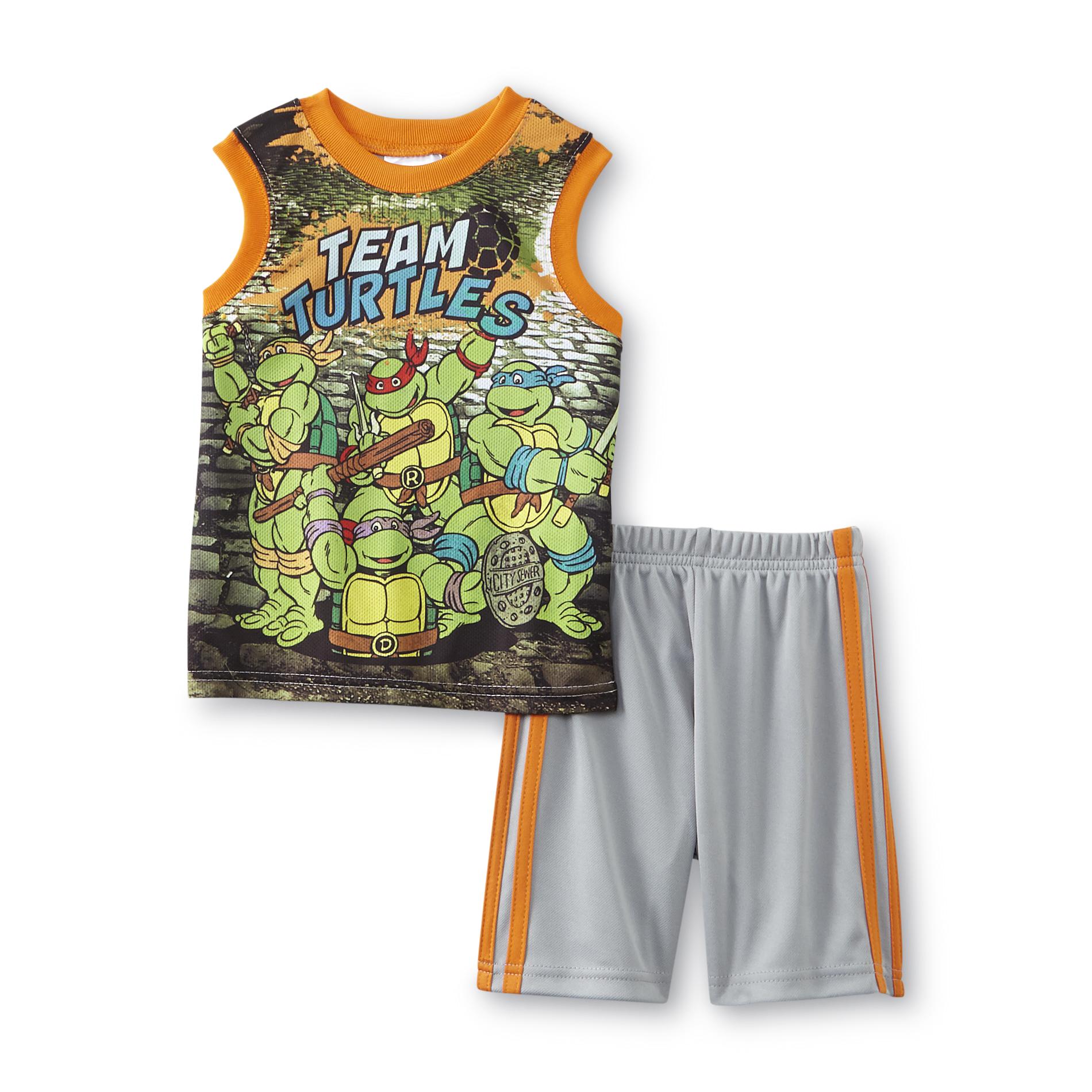 Nickelodeon Teenage Mutant Ninja Turtles Toddler Boy's Graphic Tank Top & Shorts