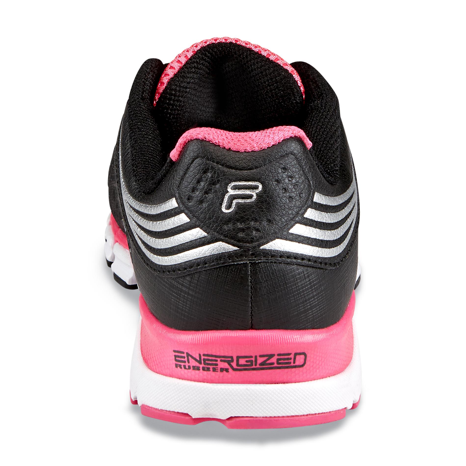 Fila Women's Turbo Fuel 2 Linear Energized Black/Pink/Silver Running Shoe