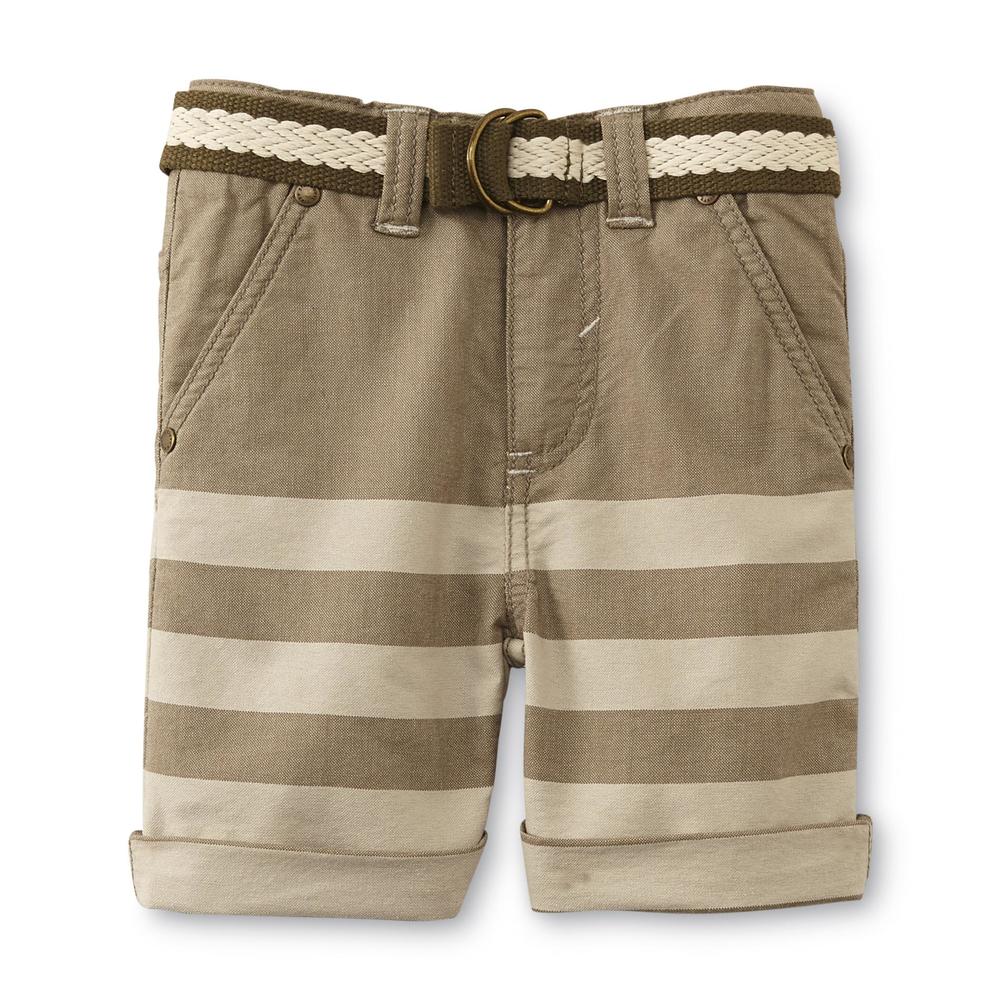 Route 66 Baby Infant & Toddler Boy's Cuffed Shorts & Belt - Striped