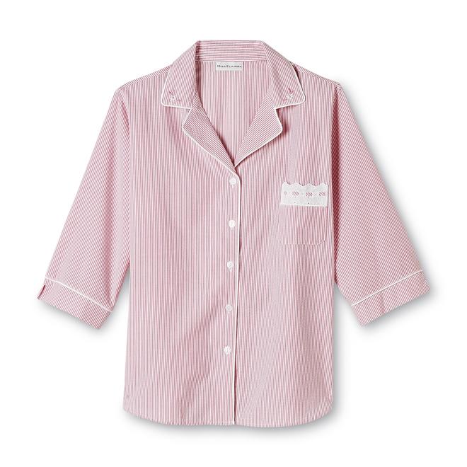 Heavenly Bodies by Miss Elaine Women's Seersucker Pajama Shirt & Pants