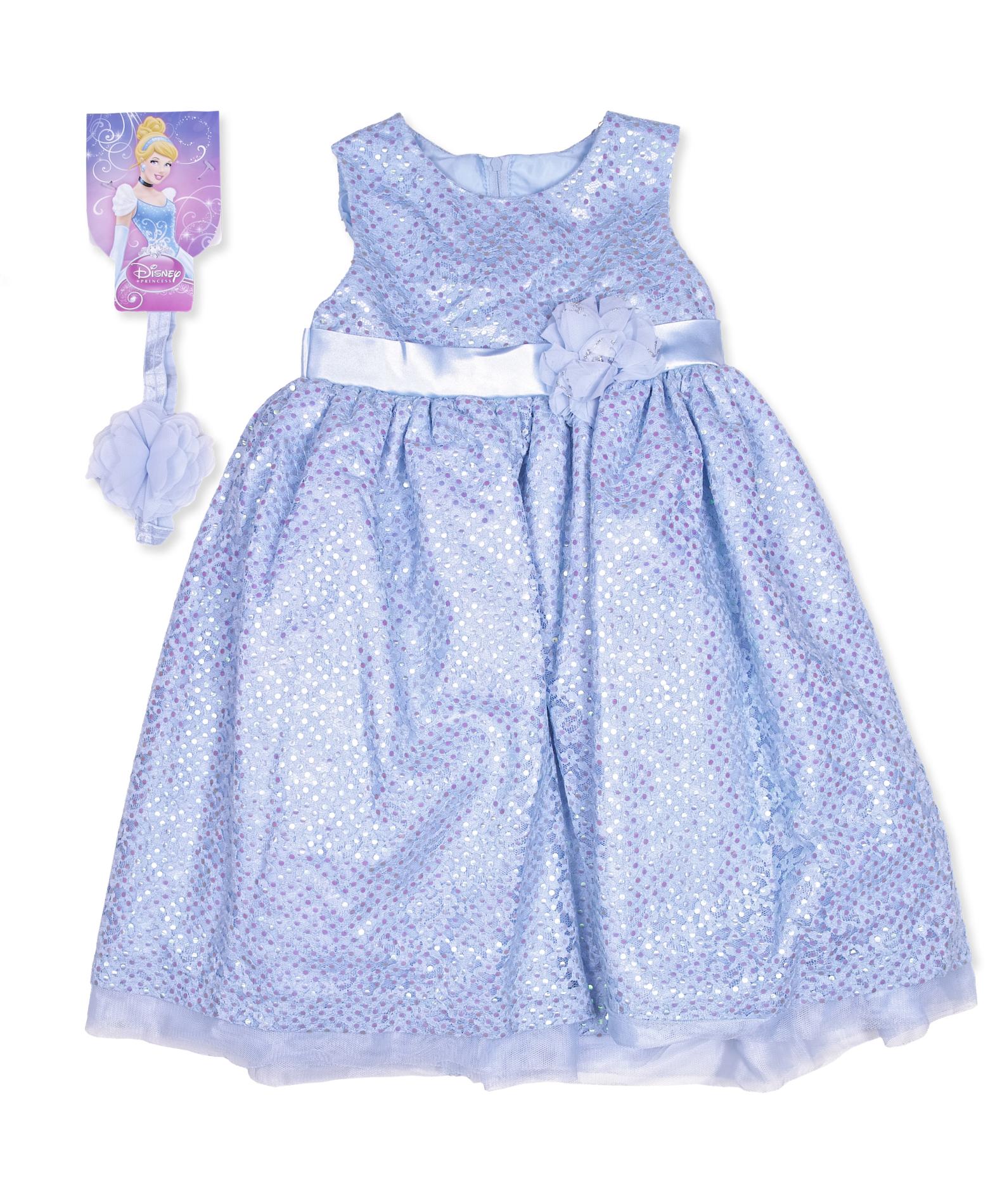 Disney Cinderella Girl's Dress & Headband
