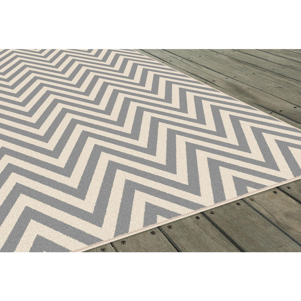 Tayse Rugs Garden City Tyler Chevron Runner 2'7'' x 7'3''