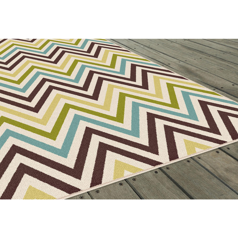 Tayse Rugs Garden City Tyler Chevron Area Rug 5'3'' x 7'3''