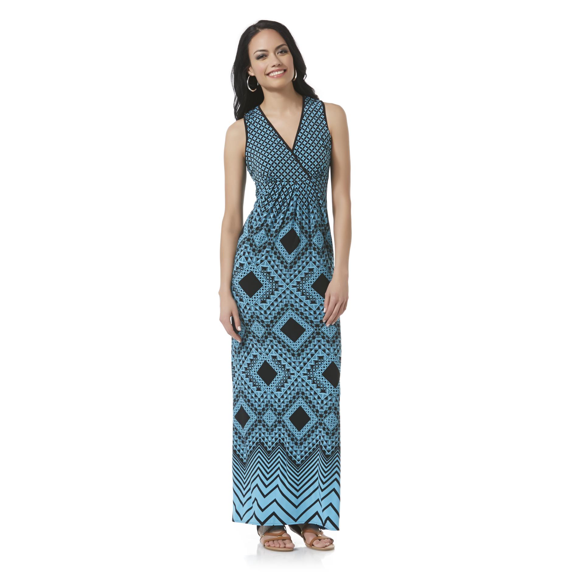 Covington Women's Surplice Maxi Dress - Geometric